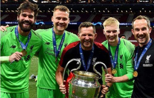 Od lewej: Alisson Becker, Simon Mignolet, JKohn Achterberg, Caoimhin Kelleher, Jack Robinson