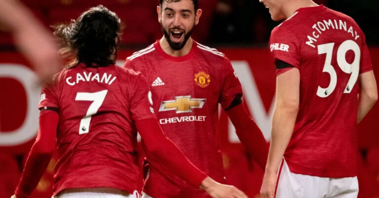 Manchester United, Bruno Fernandes, Edinson Cavani, Scott McTominay