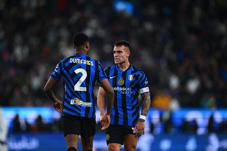 Denzel Dumfries i Lautaro Martinez | Inter Mediolan 2025