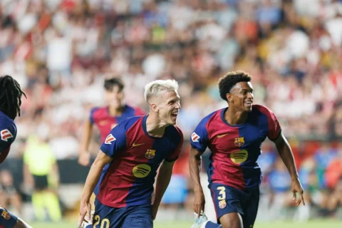 FC Barcelona - Alejandro Balde i Dani Olmo