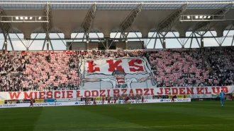 ŁKS Łódź - logo herb flaga kibice 2
