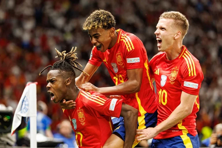 Hiszpania - Lamine Yamal, Nico Williams, Dani Olmo | Reprezentacja Hiszpanii