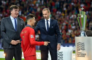 Aleksander Ceferin i Cristiano Ronaldo