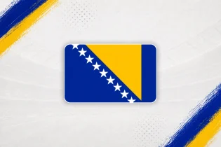 Bośnia i Hercegowina - grafika flaga 3 | Reprezentacja Bośni i Hercegowiny